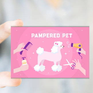 Cartão De Visita Próximo Compromisso do Horário de Pet Moderno