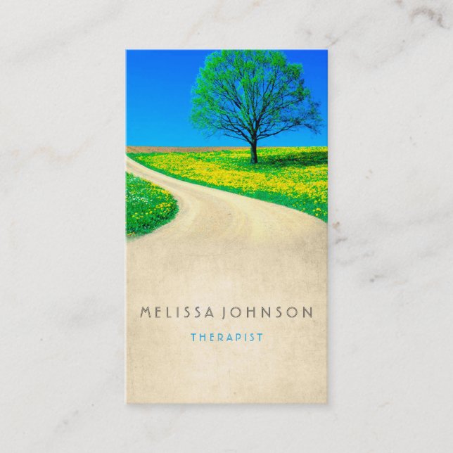 Cartão De Visita Psicóloga Personalizada Terapêutica - Caminho Espe (Frente)