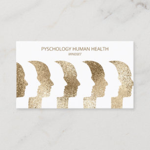 Cartão De Visita Psicóloga Rostos de Mente do Homem