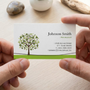 Cartão De Visita Psicólogo - Árvore Elegante de Desejo
