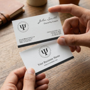 Cartão De Visita Psicólogo Clínico - Símbolo Psi da Psicologia