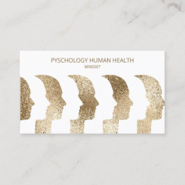 Cartão De Visita Psicólogo Rostos Humanos Rostos da Mente