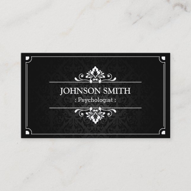 Cartão De Visita Psicólogo - Sombra de Damasco (Frente)
