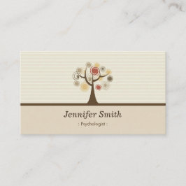 Cartão De Visita Psicólogo - Tema Natural Elegante
