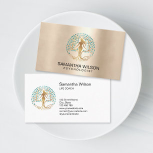 Cartão De Visita Psicólogo Terapeuta Coach de Vida Árvore da Vida