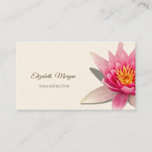 Cartão De Visita Psicólogo Terapeuta, Lótus em Aquarela, Yoga