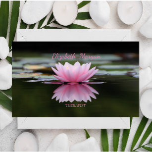Cartão De Visita Psicólogo Terapista Zen, Flor Lotus