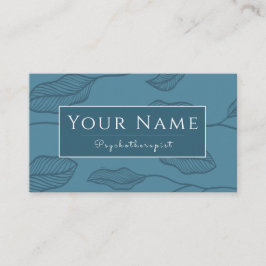 Cartão De Visita Psicoterapeuta Calm Leaf Plant Natureza