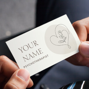 Cartão De Visita Psicoterapeuta Conselheiro de Terapia Desenhado Co