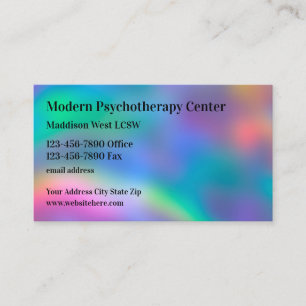 Cartão De Visita Psicoterapeuta Moderno Conselheiro de Saúde Mental