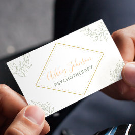 Cartão De Visita Psicoterapia Aconselhamento à Caligrafia Bonito Br