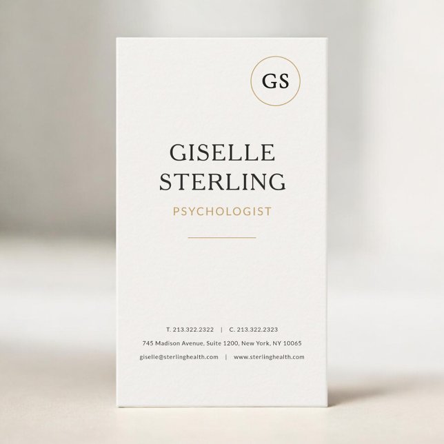 Cartão De Visita Psychologist Mental Health Professional  (Criador carregado)