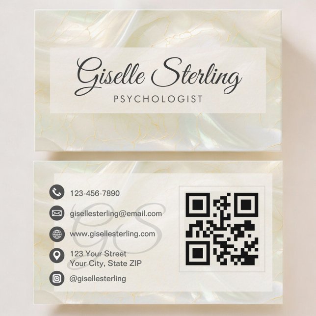 Cartão De Visita Psychologist QR Code (Criador carregado)