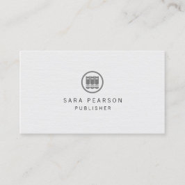 Cartão De Visita Publicação de Ícone de Livros Elegantes Bibliotecá