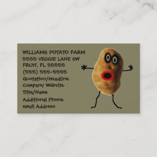 Cartão De Visita Publicidade Farmer De Batata Funny