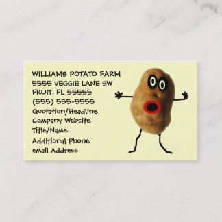 Cartão De Visita Publicidade Farmer De Batata Funny
