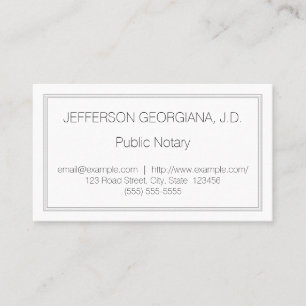 Cartão de visita público atenuado do notário