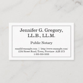 Cartão de visita público simples & minimalista do