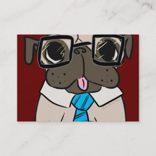 Cartão De Visita Pug do escritório