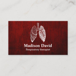 Cartão De Visita Pulmonólogo Vermelho