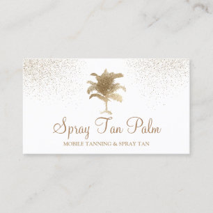 Cartão De Visita Pulverização de Bronzeado Tropical Gold Palm Tree