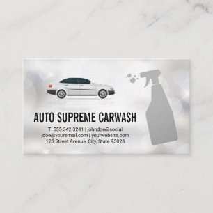 Cartão De Visita Pulverização de Limpeza Automática   Fundo Spar