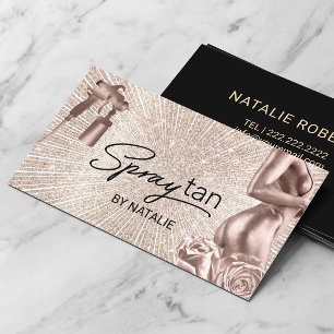 Cartão De Visita Pulverização Móvel Tan Moderno Pista Solar