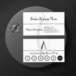 Cartão De Visita Punch Barbeiro Cabeleireiro Desconto Fidelidade