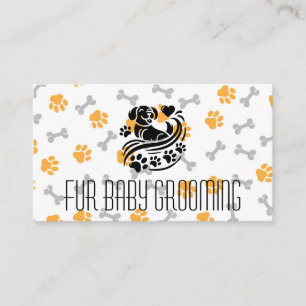 Cartão De Visita Puppy Paws Heart Higiene Ossos