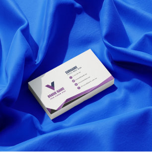 Cartão De Visita Purple Elegant Modern