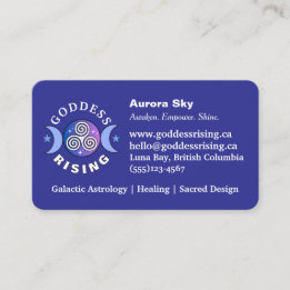 Cartão de Visita Purple Goddess Rising