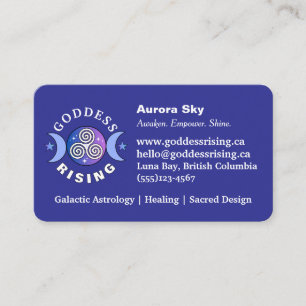 Cartão de Visita Purple Goddess Rising