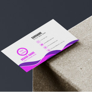 Cartão De Visita Purple Modern Elegant