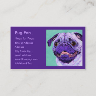 Cartão de visita Purple Pug
