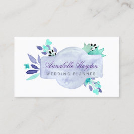 Cartão De Visita Purple Vintage Floral
