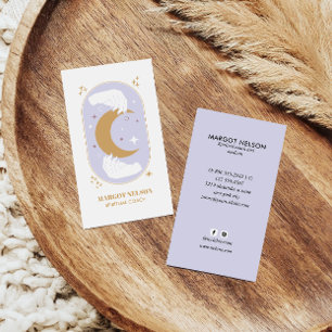 Cartão De Visita Púrpura Celestial Da Lua Celestial