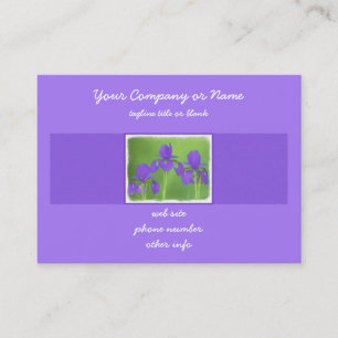 Cartão De Visita Púrpura Iris - Arte Flor Original