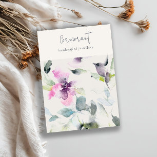 Cartão De Visita Púrpura, rosa, com manchas planas, ouvindo o supor