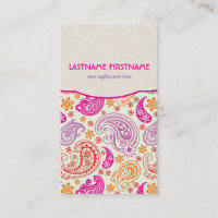 Púrpura rosa e Design de padrão de paisley amarelo