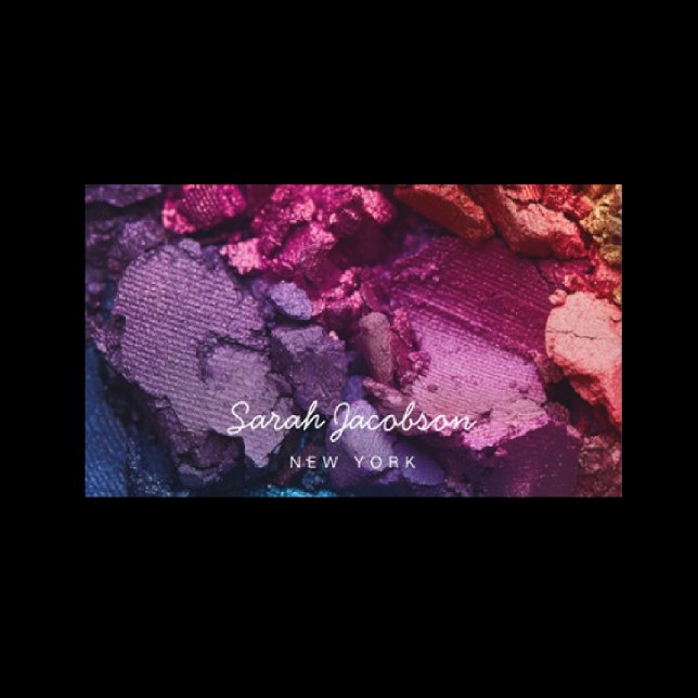 Cartão De Visita Push Luxury Cosmetics Cosmetologist Eyeshadow (Criador carregado)