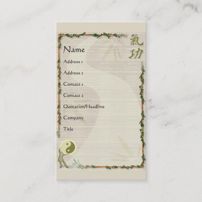 Cartão De Visita QiGong (Frente)