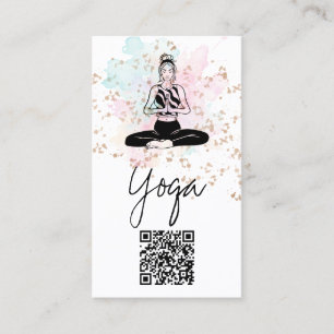 Cartão De Visita *~* QR AP33 Arco-Íris Espiritual Chakra Yoga