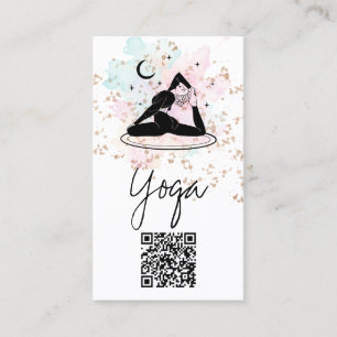Cartão De Visita *~* QR AP33 Rainbow Spiritual Yoga Moon