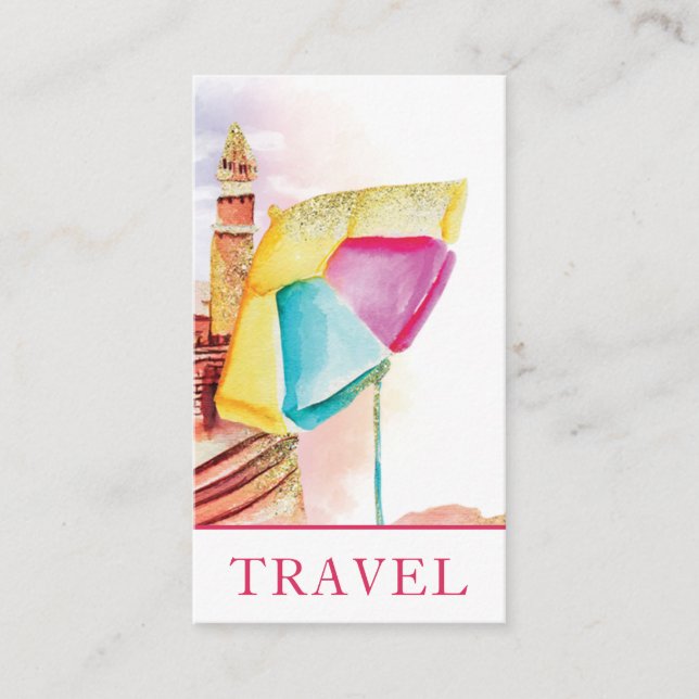 Cartão De Visita *~* QR Beach Sand Sea Viagem Tourist Turismo (Frente)