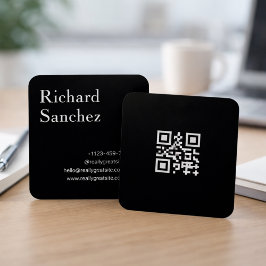 Cartão de Visita QR Code Artista de Cílios Minimal