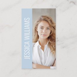 Cartão De Visita QR Code Business Logo Modern Professional Blue