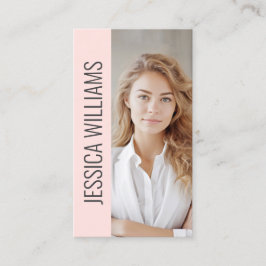 Cartão De Visita QR Code Business Logo Modern Professional Blush