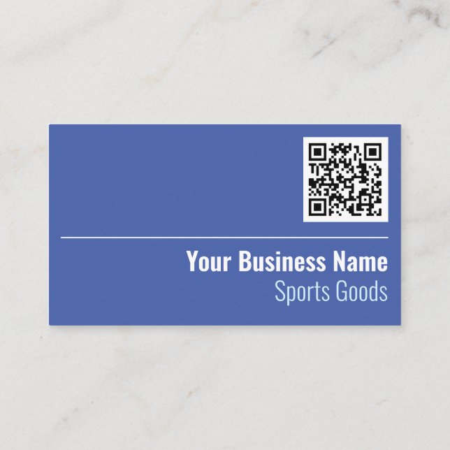 Cartão de Visita QR Code de Artigos Esportivos (Verso)
