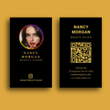 QR Code de Foto de Perfil do Instagram Preto e Dou