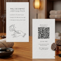 Cartão de Visita QR Code de Massagem Tailandesa Mi
